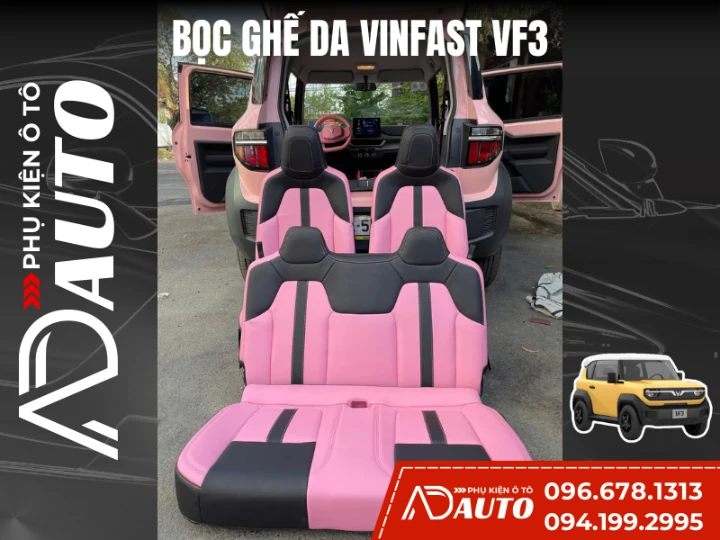 bọc ghế da ô tô vf3 mẫu 1