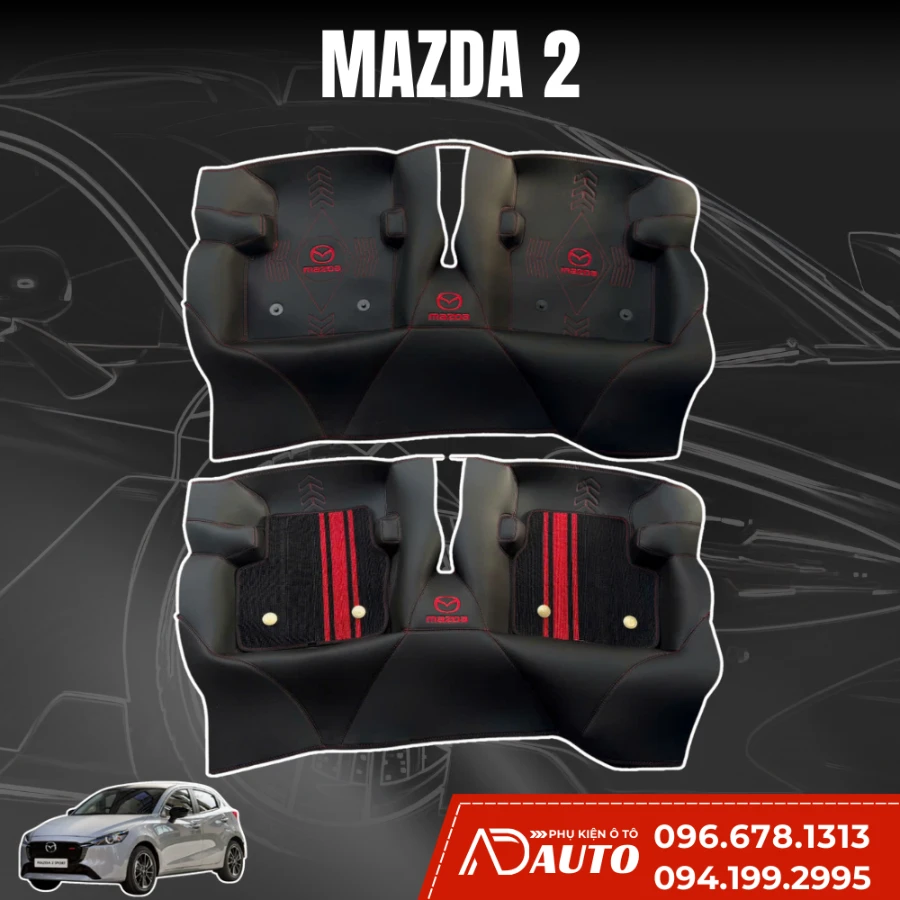 Thảm lót sàn ô tô 360 thế hệ mới Mazda 2