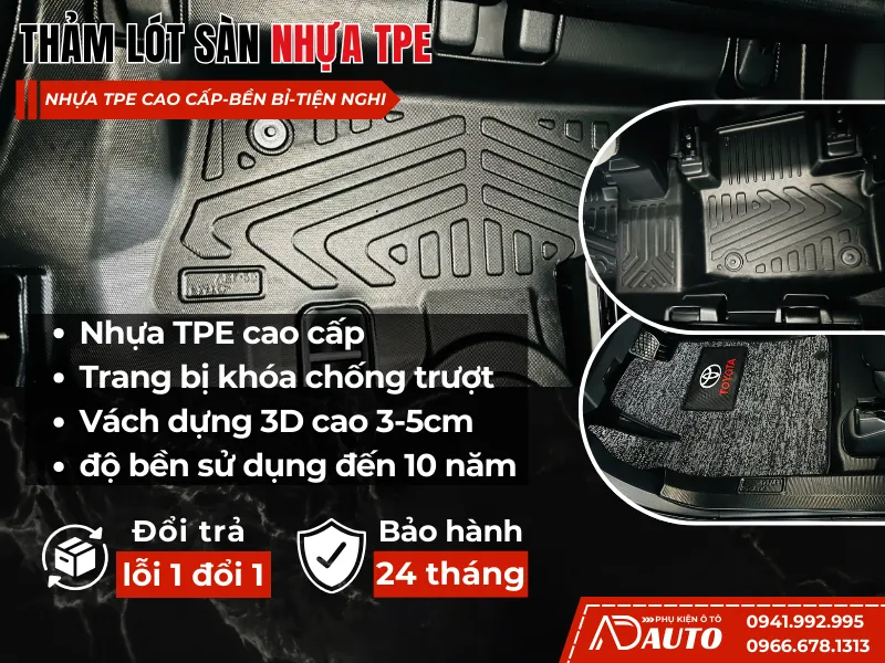 thảm lót sàn ô tô tpe th carmartt tại ad auto