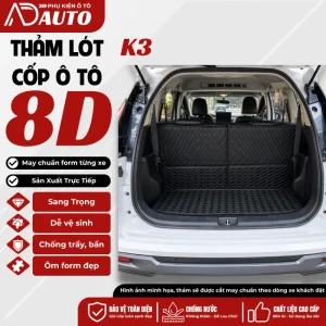 Thảm lót cốp ô tô da 8D KIA K3