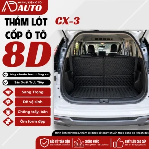 Thảm lót cốp ô tô da 8D Mazda CX3