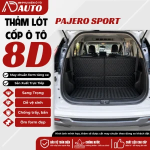 Thảm lót cốp ô tô da 8D Mitsubishi PAJERO SPORT